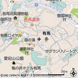 兵庫県神戸市北区有馬町1054周辺の地図