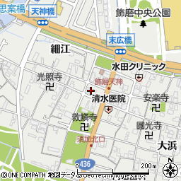 兵庫県姫路市飾磨区天神周辺の地図