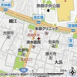 兵庫県姫路市飾磨区天神154周辺の地図