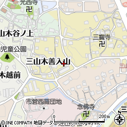 京都府京田辺市三山木善入山48周辺の地図