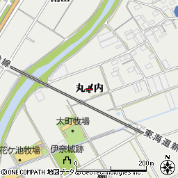 愛知県豊川市伊奈町（丸ノ内）周辺の地図