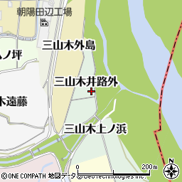 京都府京田辺市三山木井路外周辺の地図