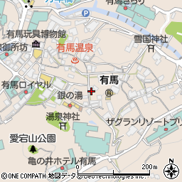 兵庫県神戸市北区有馬町1055周辺の地図