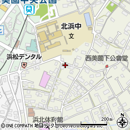 静岡県浜松市浜名区西美薗169周辺の地図
