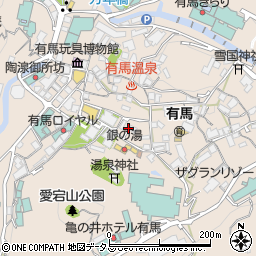 兵庫県神戸市北区有馬町1045周辺の地図
