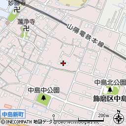兵庫県姫路市飾磨区中島80周辺の地図