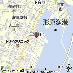 愛知県蒲郡市形原町三浦町41周辺の地図