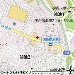 日産大阪販売伊丹店周辺の地図