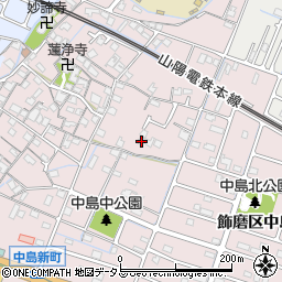 兵庫県姫路市飾磨区中島74-2周辺の地図