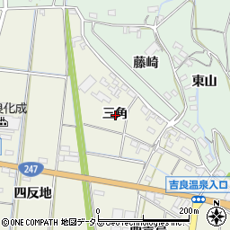 愛知県西尾市吉良町富好新田三角周辺の地図