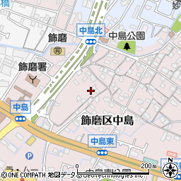 兵庫県姫路市飾磨区中島693周辺の地図