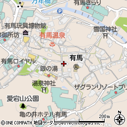 兵庫県神戸市北区有馬町1056周辺の地図