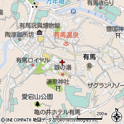 兵庫県神戸市北区有馬町1046周辺の地図