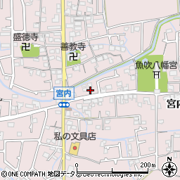 兵庫県姫路市網干区宮内172周辺の地図