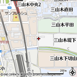 京都府京田辺市三山木堤下3周辺の地図