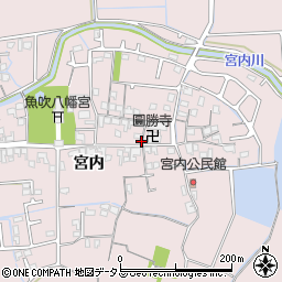 兵庫県姫路市網干区宮内203周辺の地図
