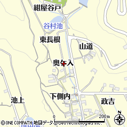 愛知県西尾市東幡豆町奥ケ入周辺の地図