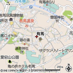 兵庫県神戸市北区有馬町1065周辺の地図