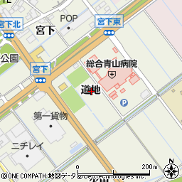 愛知県豊川市小坂井町道地周辺の地図