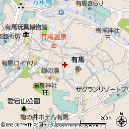 兵庫県神戸市北区有馬町1057周辺の地図