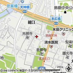 兵庫県姫路市飾磨区天神93周辺の地図