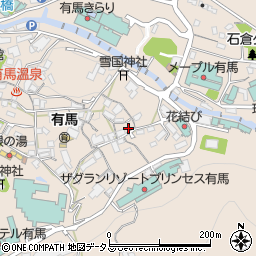 兵庫県神戸市北区有馬町1369周辺の地図