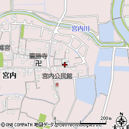 兵庫県姫路市網干区宮内21周辺の地図