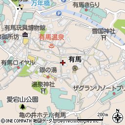 兵庫県神戸市北区有馬町1059周辺の地図