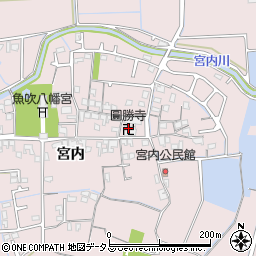 圓勝寺周辺の地図