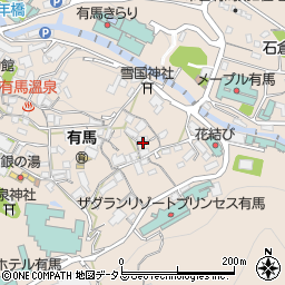 兵庫県神戸市北区有馬町374周辺の地図