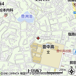 大阪府豊中市上野西周辺の地図