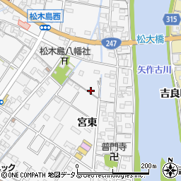 愛知県西尾市一色町松木島周辺の地図