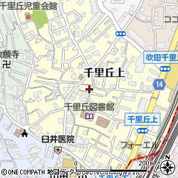 大阪府吹田市千里丘上11-19周辺の地図