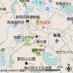 兵庫県神戸市北区有馬町1641周辺の地図