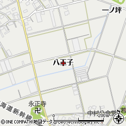 愛知県豊川市伊奈町八王子周辺の地図