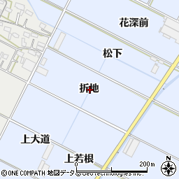 愛知県豊橋市下条東町折地周辺の地図