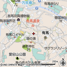 兵庫県神戸市北区有馬町1032周辺の地図