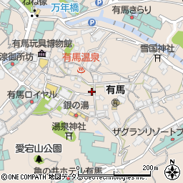 兵庫県神戸市北区有馬町1033周辺の地図