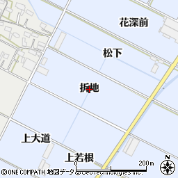 愛知県豊橋市下条東町（折地）周辺の地図