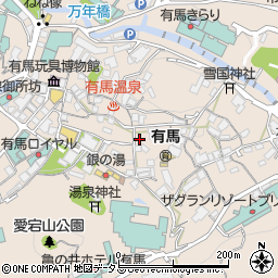 兵庫県神戸市北区有馬町1061周辺の地図