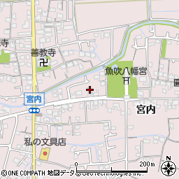 兵庫県姫路市網干区宮内170周辺の地図