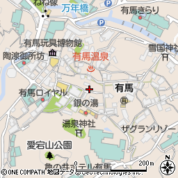 兵庫県神戸市北区有馬町1030周辺の地図