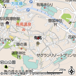 兵庫県神戸市北区有馬町1155周辺の地図
