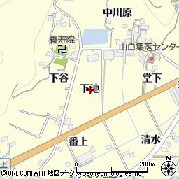 愛知県西尾市東幡豆町下池周辺の地図