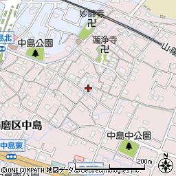 兵庫県姫路市飾磨区中島966周辺の地図