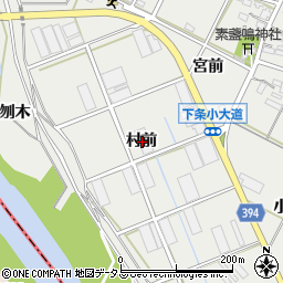 愛知県豊橋市下条西町村前周辺の地図