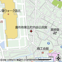 貴布祢第五町内会公民館周辺の地図