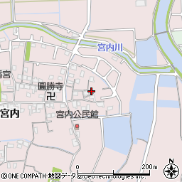 兵庫県姫路市網干区宮内19周辺の地図