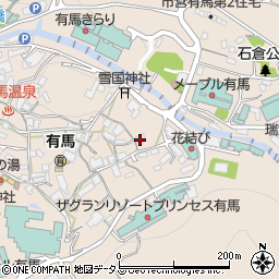 兵庫県神戸市北区有馬町1104周辺の地図
