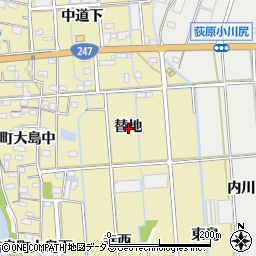愛知県西尾市吉良町大島替地周辺の地図